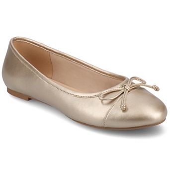 Journee Kaiah Medium and Wide Width Women's Ballet Cap Toe Slip-On Dress Flats