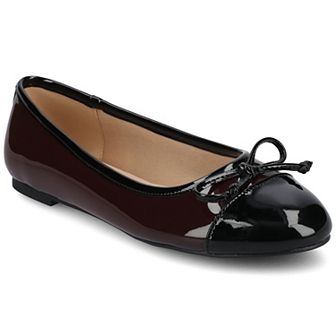 Journee Kaiah Medium and Wide Width Women's Ballet Cap Toe Slip-On Dress Flats