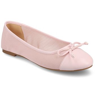 Journee Kaiah Medium and Wide Width Women's Ballet Cap Toe Slip-On Dress Flats