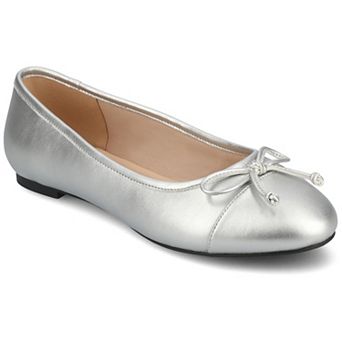 Journee Kaiah Medium and Wide Width Women's Ballet Cap Toe Slip-On Dress Flats