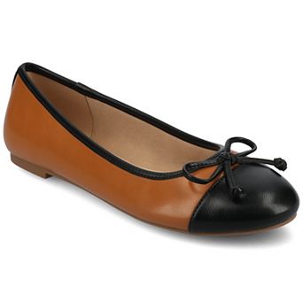 Journee Kaiah Medium and Wide Width Women's Ballet Cap Toe Slip-On Dress Flats