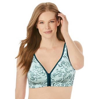Catherines Women's Plus Size Cotton Comfort Front-Close No-Wire Bra