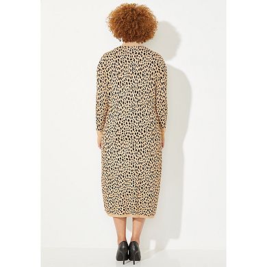 Catherines Women's Plus Size Liz&Me Mockneck Sweater Dress