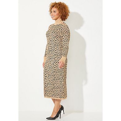 Catherines Women's Plus Size Liz&Me Mockneck Sweater Dress