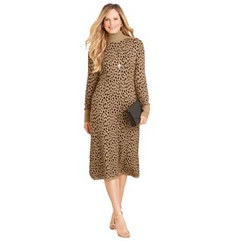 Catherines Women's Plus Size Liz&Me Mockneck Sweater Dress