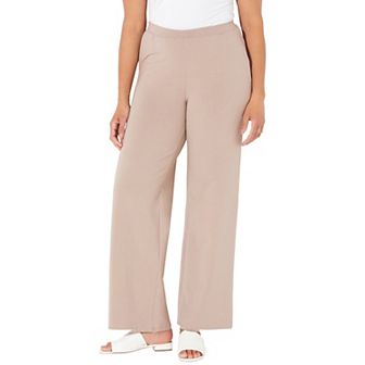 Catherines Women's Plus Size Petite Suprema Wide Leg Pant