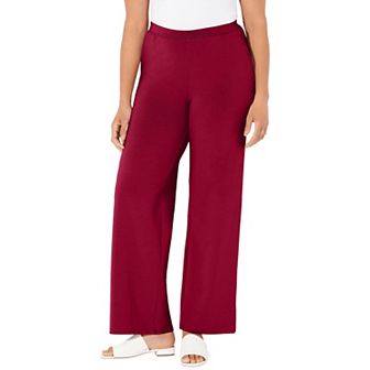 Catherines Women's Plus Size Petite Suprema Wide Leg Pant