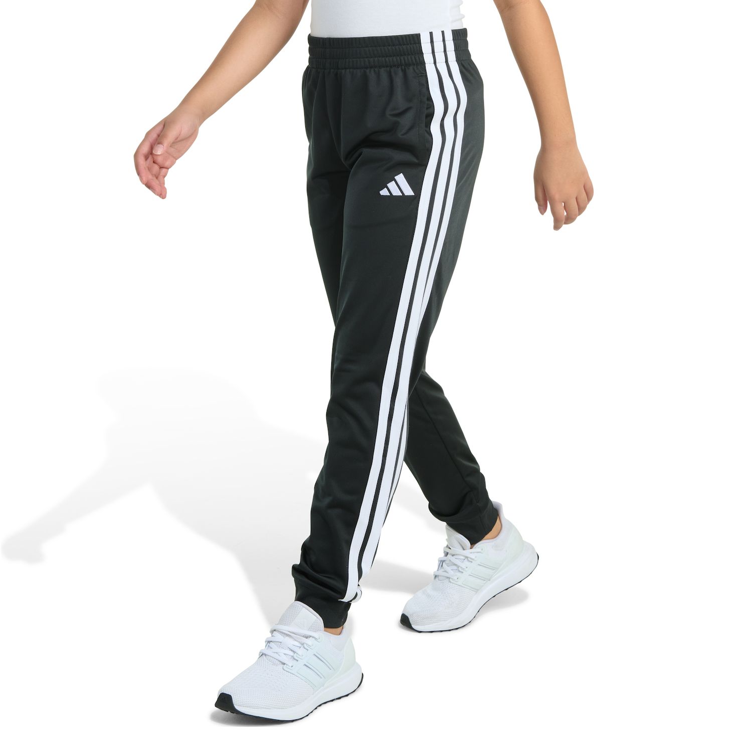 Брюки adidas Elastic Waistband Essential 3-Stripe Tricot Joggers для девочек — фото 1