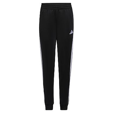 Girls 7-16 adidas Elastic Waistband Essential 3-Stripe Tricot Joggers