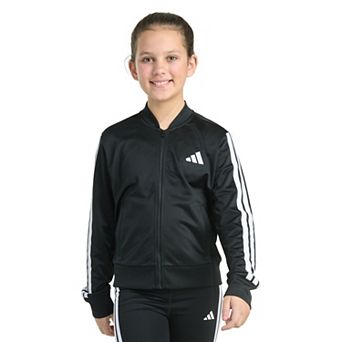 Girls adidas Long Sleeve Essential Tricot Bomber Jacket