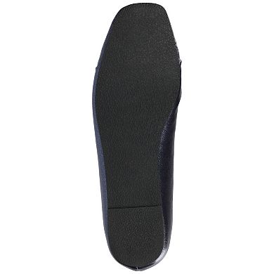 Journee Callee Medium and Wide Width Women's Ballet Bow Slip-On Dress Flats