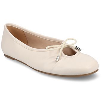 Journee Callee Medium and Wide Width Women's Ballet Bow Slip-On Dress Flats