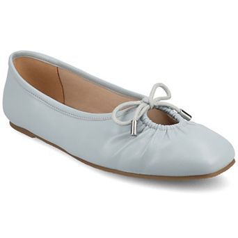 Journee Callee Medium and Wide Width Women's Ballet Bow Slip-On Dress Flats