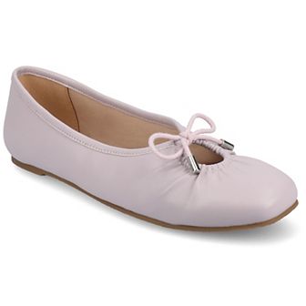 Journee Callee Medium and Wide Width Women's Ballet Bow Slip-On Dress Flats