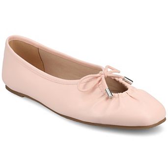 Journee Callee Medium and Wide Width Women's Ballet Bow Slip-On Dress Flats