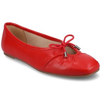 Journee Callee Medium and Wide Width Women's Ballet Bow Slip-On Dress Flats