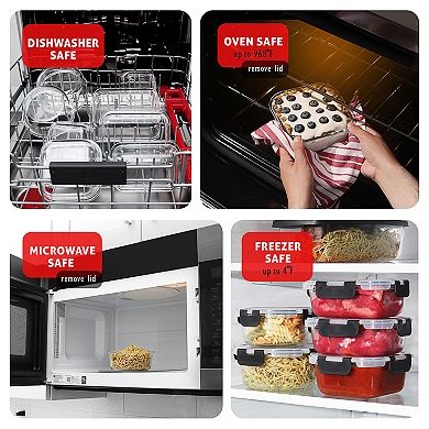Eatex 12 PC Glass Storage Container