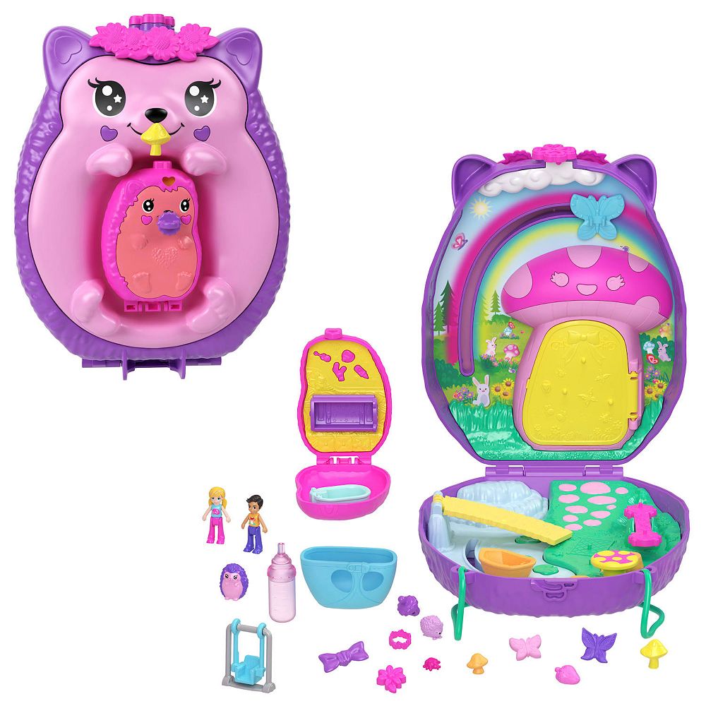 polly-pocket-hedgehog-mom-baby-purse-playset