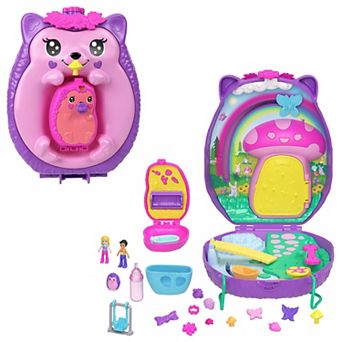 Polly Pocket Hedgehog Mom & Baby Purse Playset