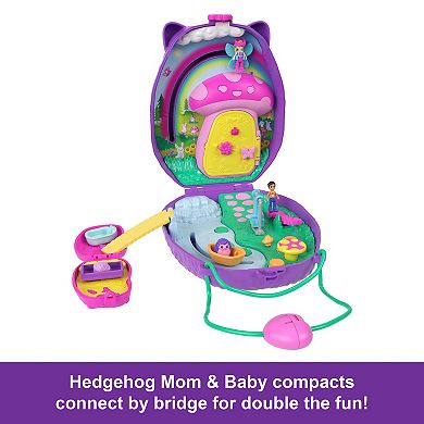 Polly Pocket Hedgehog Mom & Baby Purse Playset