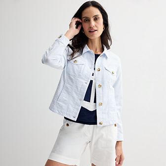 Women's Croft & Barrow® Seersucker Jacket