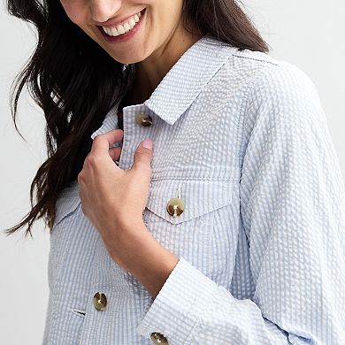 Women's Croft & Barrow® Seersucker Jacket