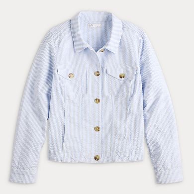 Women's Croft & Barrow® Seersucker Jacket