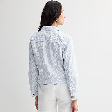 Women's Croft & Barrow® Seersucker Jacket