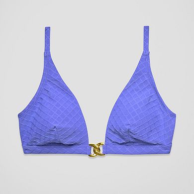 Women's Freshwater Infinity Trim Halter Bra Swim Top