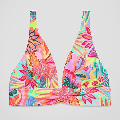 Women's Freshwater Shirred Front Triangle Bra Swim Top
