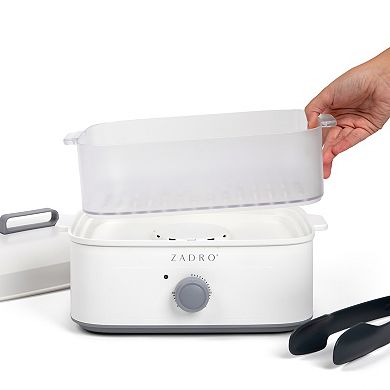 Zadro Countertop Towel Steamer & Tongs Set
