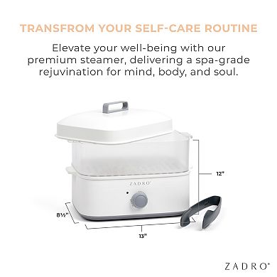 Zadro Countertop Towel Steamer & Tongs Set