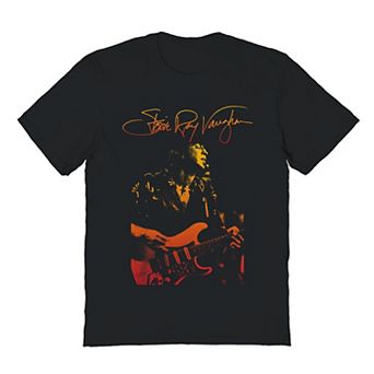 Men's Stevie Ray Vaughn Singature SRV Playing Graphic Tee