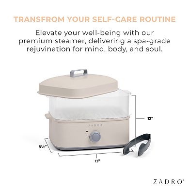 Zadro Countertop Towel Steamer & Tongs Set