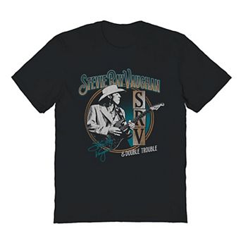 Men's Stevie Ray Vaughn SRV Double Trouble Transparent Graphic Tee