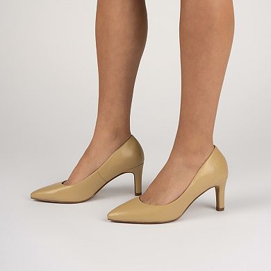 Journee Scylee Slip-On Stiletto Pointed-Toe High Heel Shoes