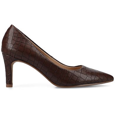 Journee Scylee Slip-On Stiletto Pointed-Toe High Heel Shoes