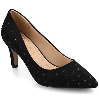 Journee Scylee Slip-On Stiletto Pointed-Toe High Heel Shoes