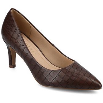 Journee Scylee Slip-On Stiletto Pointed-Toe High Heel Shoes