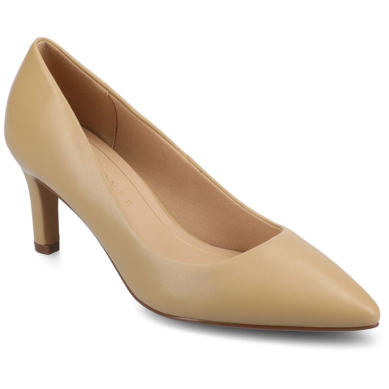 Journee Scylee Slip-On Stiletto Pointed-Toe High Heel Shoes, Women's, Size: 8 Wide