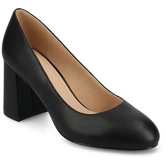 Journee Seraphina Covered Block Heel Women's Shoes