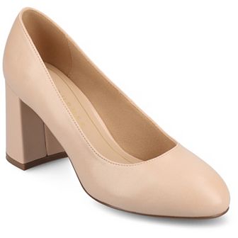 Journee Seraphina Covered Block Heel Women's Shoes