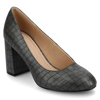 Journee Seraphina Covered Block Heel Women's Shoes