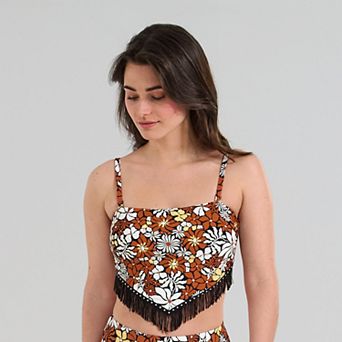 Women's Freshwater Bandeau Scarf Top with Removable Straps