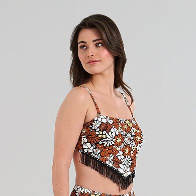Women's Freshwater Bandeau Scarf Top with Removable Straps