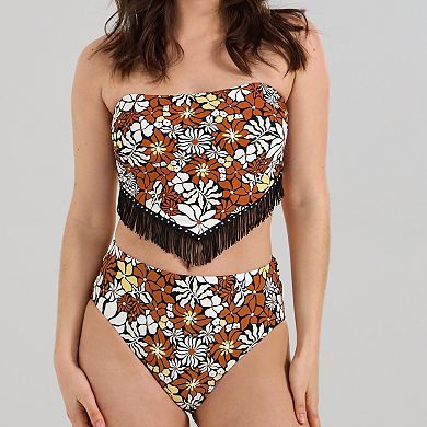 Women's Freshwater Bandeau Scarf Top with Removable Straps