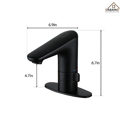 Casainc Sensor Touchless Single Handle Single Hole Vanity Sink Bathroom Faucet