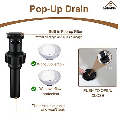 Casainc Sensor Touchless Single Handle Single Hole Vanity Sink Bathroom Faucet