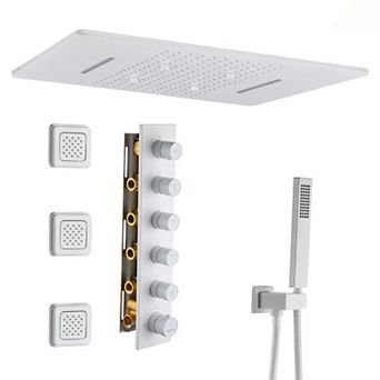 4-spray Shower Heads Ceiling Mount Fixed And Handheld Shower Head