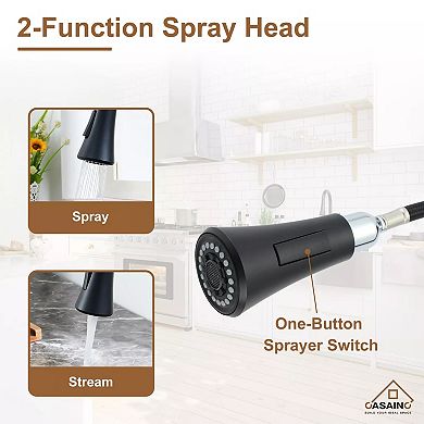 Casainc Smart Kitchen Faucet With Pull Down Sprayer And Touchless Technology